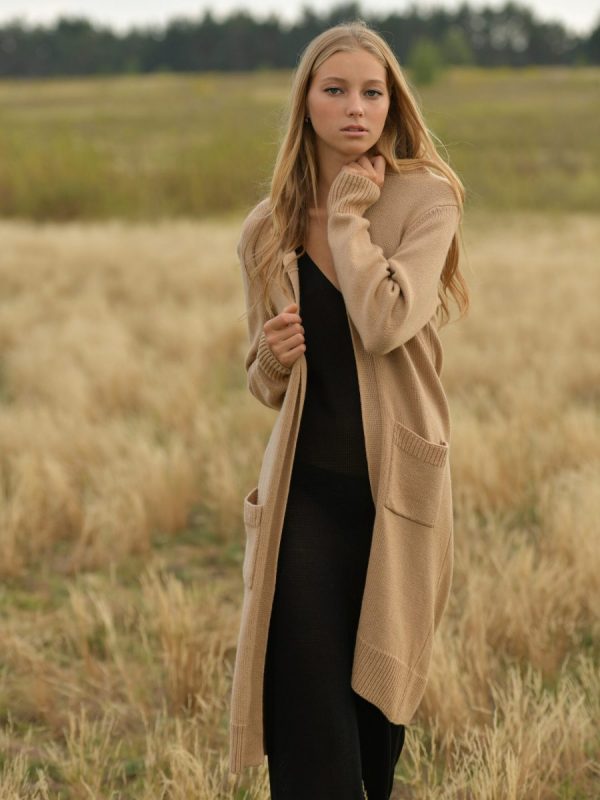 Classic Beige Maxi Coat for Women | Stay Warm and Stylish