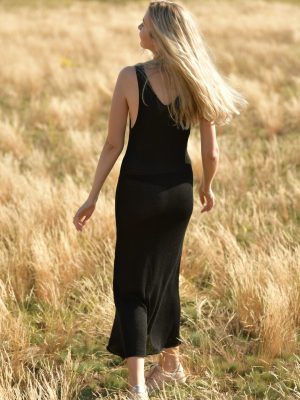 black-sheer-knitted-summer-dress