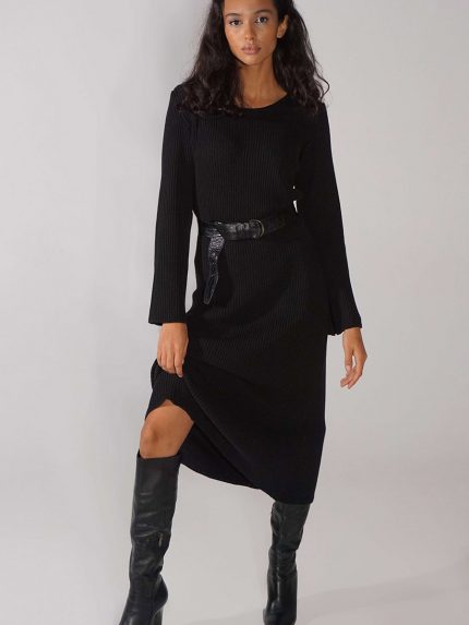 Black oversized sweaterdress