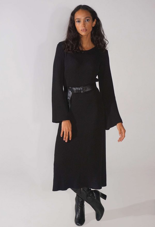 Black oversized sweaterdress