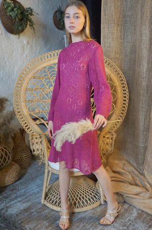 Light razz longsleeve sweater dress