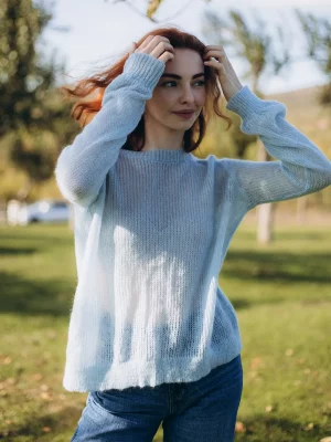 Light blue knitted longsleeve - Image 2