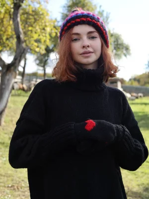 Black midi wool dress - Зображення 3